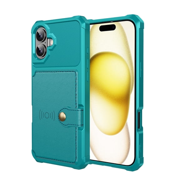 Feishell for iPhone 16 Plus Wallet Case, with ID&Credit Card Holder Slots Pockets Wallet Back Cover Stand Flip Folio Leather Magnetic Absorption Cover For iPhone 16 Plus,
Green