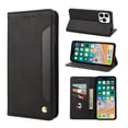 thumbnail image 1 of Feishell for iPhone 16 Plus Wallet Case,Shockproof Premium PU Leather Magnetic Closure Card Slots Cash Pocket TPU Bumper Shock Absorbing Flip Kickstand Retro Business Phone Cover,Black, 1 of 9