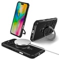 thumbnail image 1 of Feishell for iPhone 16 Pro Armor Case Stand, [Compatible with MagSafe] Military Grade Drop Protection Rugged Shockproof Grip Hard Heavy Duty Bumper Car Magnetic Cover, Black, 1 of 10