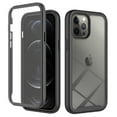 thumbnail image 1 of Feishell iPhone 16 Pro Case Built-in Screen Protector Clear Rugged 360 Full Body Protective Shockproof Hard Back Soft TPU Military Dual Layer Heavy Duty Bumper Anti-Scratch Cover Case, Black, 1 of 6