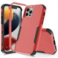 thumbnail image 1 of Feishell for iPhone 16 Pro Max Durable Rugged Case, [Three Layers Protection] [Military Grade Drop Protection] Heavy Duty Shockproof Anti-Scratch Support Wireless Charging Phone Case, Red+Black, 1 of 5