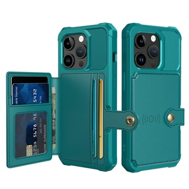 Feishell for iPhone 16 Pro Max Wallet Case, with ID&Credit Card Holder Slots Pockets Wallet Back Cover Stand Flip Folio Leather Magnetic Absorption Cover For  iPhone 16 Pro Max,
Green