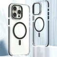 thumbnail image 1 of Feishell for iPhone 16 Transparent Case, Compatible with MagSafe Charging, Colored Bumper, Enhanced Screen & Camera Protection, Shockproof Clear Slim Phone Case for iPhone 16,Black, 1 of 8