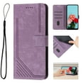 thumbnail image 1 of Feishell for iPhone 16e Flip Wallet Phone Case,Durable PU Leather Flip Kickstand Shockproof TPU Inner Shell Magnetic Clasp Folio Card Pocket Phone Case with Wrist Strap,Purple, 1 of 10