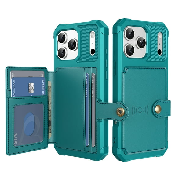 Feishell for iPhone 17 Pro Max Wallet Case, with ID&Credit Card Holder Slots Pockets Wallet Back Cover Stand Flip Folio Leather Magnetic Absorption Cover For iPhone 17 Pro Max,
Green