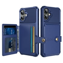 Feishell for iPhone 17 Wallet Case, with ID&Credit Card Holder Slots Pockets Wallet Back Cover Stand Flip Folio Leather Magnetic Absorption Cover For  iPhone 17,
Darkblue