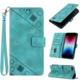 thumbnail image 1 of Feishell for iPhone 7 / 8 / SE 2020 / SE 2022 4.7 inch Wallet Case with Wrist Strap,Flip Cover with Embossed Pattern PU Leather Kickstand Card Slots Magnetic Clasp Folio Purse Phone Case,Green, 1 of 7