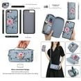 thumbnail image 1 of Feishell for iPhone 7/8/SE 2020/SE 2022 Crossbody Wallet Detachable Case,for Women Girls,Flower Pattern PU Leather RFID Blocking Multi Card Slots Zipper Phone Case with Shoulder & Hand Strap,Grey, 1 of 12