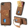 thumbnail image 1 of Feishell for iPhone 7 Plus/8 Plus, Wallet Case with Card Holder Leather Card Slots Kickstand Shockproof RFID Blocking Magnetic Clasp Protective Cover for Women Men For iPhone 7 Plus/8 Plus, Brown, 1 of 7