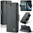 thumbnail image 1 of Feishell for iPhone 7 / iPhone 8 / iPhone SE 2020/2022 Wallet Case with [RFID Blocking] Leather Flip Folio Strong Magnetic Closure Protective Cover Credit Card Holder Kickstand Men Women,Black, 1 of 12