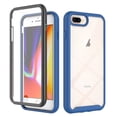 thumbnail image 1 of Feishell iPhone 8 Plus / 7 Plus Case Built-in Screen Protector Clear Rugged 360 Full Body Protective Shockproof Hard Back Soft TPU Defender Dual Layer Heavy Duty Bumper Anti-Scratch Cover, Darkblue, 1 of 6