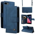 thumbnail image 1 of Feishell for iPhone 8 Plus/7 Plus 5.5 inch Zipper Wallet Case with Wrist Strap & Shoulder Strap,Premium PU Leather Magnetic Clasp Flip Holder Card Slots Crossbody Phone Case for Women Men,Blue, 1 of 18