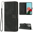 thumbnail image 1 of Feishell for iPhone SE 2024 Flip Wallet Phone Case,Durable PU Leather Flip Kickstand Shockproof TPU Inner Shell Magnetic Clasp Folio Card Pocket Phone Case with Wrist Strap,Black, 1 of 10