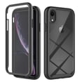 thumbnail image 1 of Feishell iPhone XR Case Built-in Screen Protector Clear Rugged 360 Full Body Protective Shockproof Hard Back Soft TPU Defender Dual Layer Heavy Duty Bumper Anti-Scratch Cover Case, Black, 1 of 6