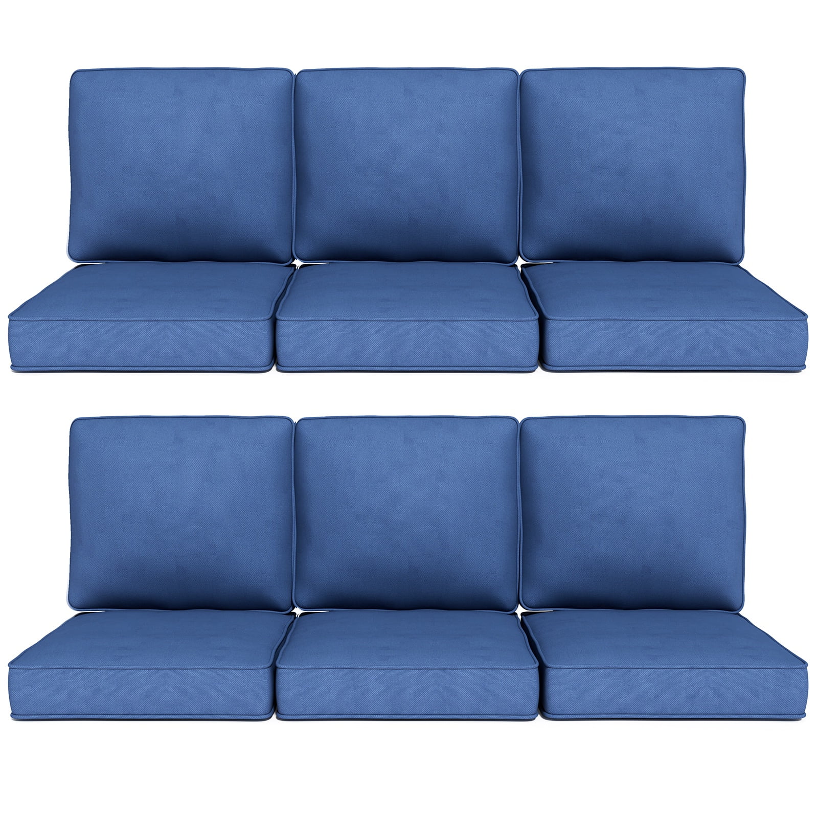 Feishominoo 23" x 24" x 4" Outdoor Back and Seat Cushions Set of 6, 12
