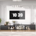 thumbnail image 1 of Feishominoo Extendable TV Stand, Modern Entertainment Center for TVs up to 110", Wood Reversible TV Media Console with Storage and Shelves for Living Room Bedroom, Black, 1 of 12