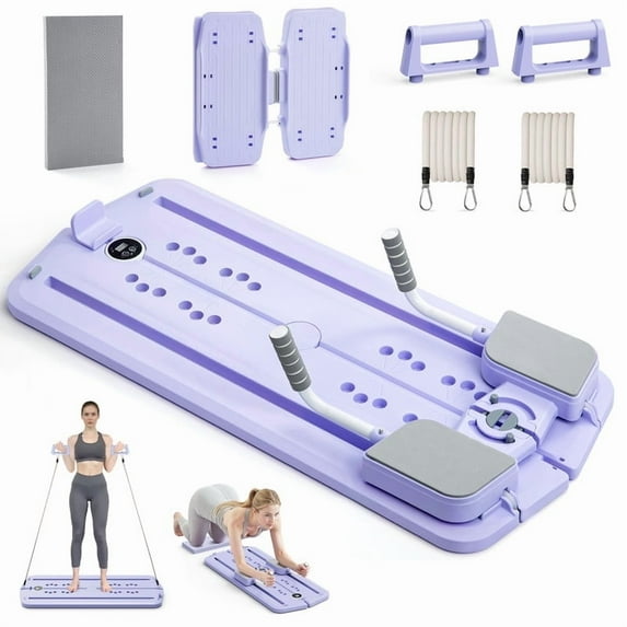 Feisi Pilates Board, 7 in 1 Pilates Reformer Set, Multi-functional Pilates Reformer Board for Home, Reformer Pilates Machine for Women Full Body Workout
