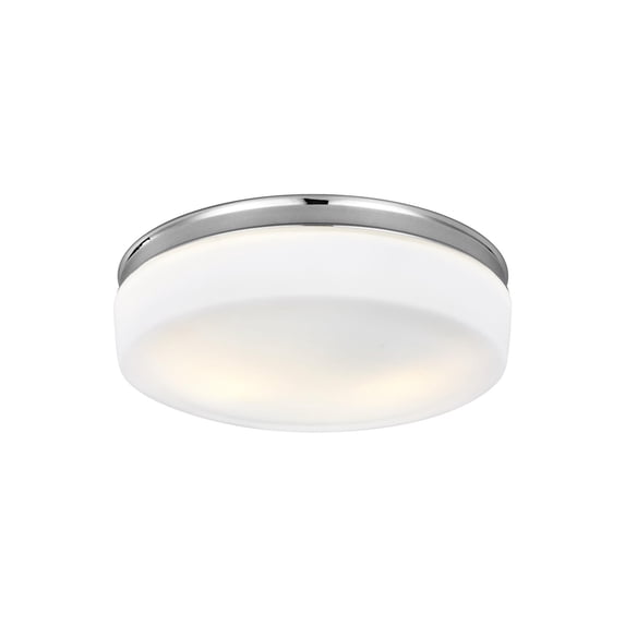 Feiss Fm504 Issen 2 Light 14" Wide Flush Mount Ceiling Fixture - Chrome