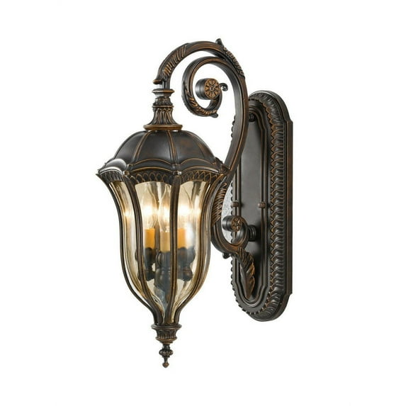 Feiss Lighting - Baton RougeOutdoor Lantern - Wall Mount Walnut Finish with