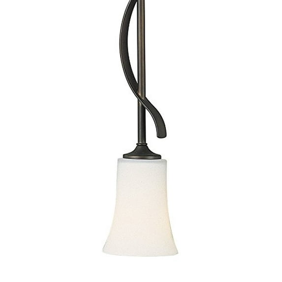 Feiss P1074ORB Boulevard Glass Pendant Lighting, Bronze, 1-Light