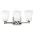 thumbnail image 1 of Feiss VS20203PN Pave Crystal Wall Sconce Lighting, Chrome, 3-Light (18"W x 8"H) 225watts, 1 of 2