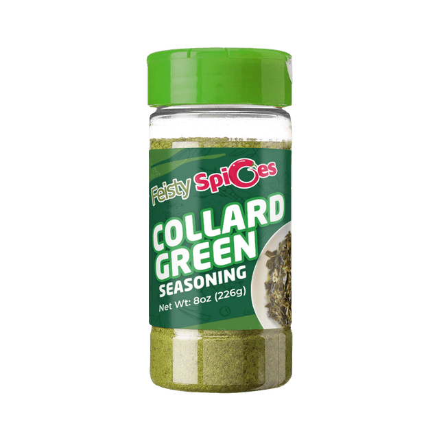 Feisty Spices Collard Green Seasoning, 8 oz Bottle, Fresh Herbs and Spices for Spinach, Turnips