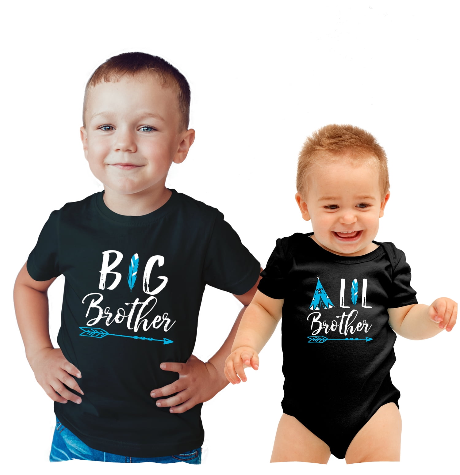 Feisty and Fabulous Big Brother Little Brother Outfits Brother Shirts Black Big Brother Baby Brother Walmart