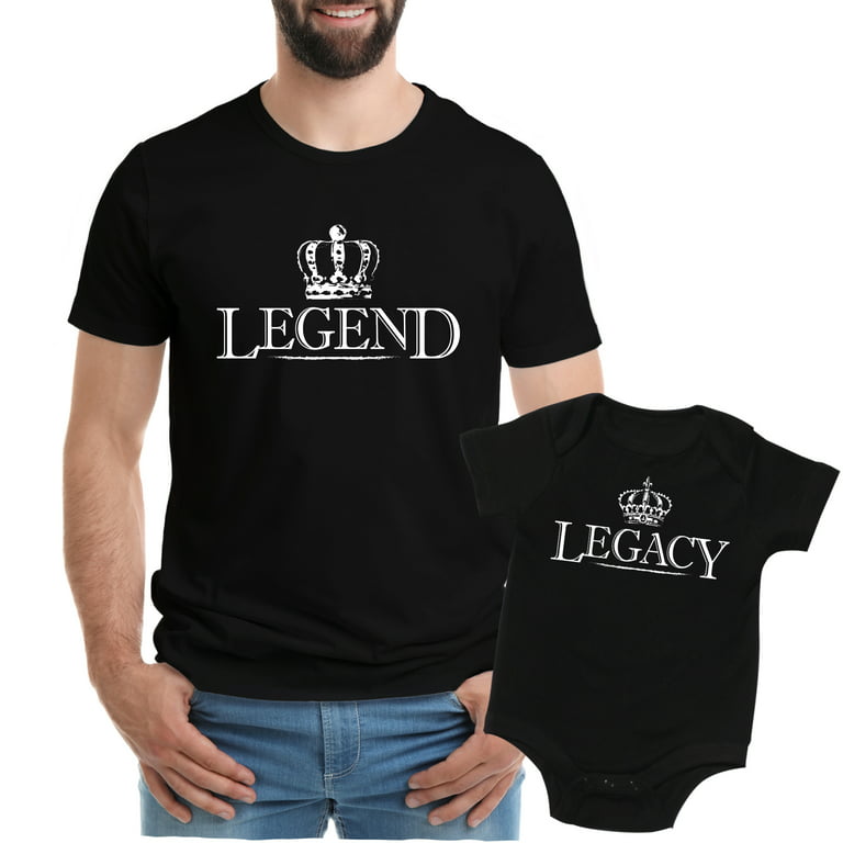 Feisty and Fabulous, Father Son Tshirts, Matching Father Son Shirts, Black  Legacy & Legend