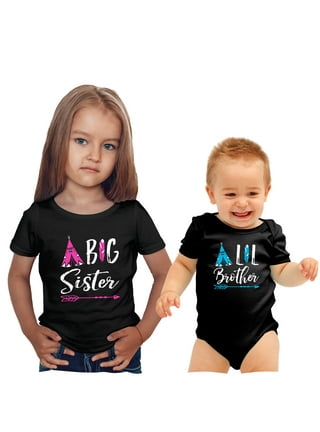 Long or Short Sleeve Big Sister Little Brother Set Blue Aqua Gold Skirt Bodysuit online Set Brother Big Sister - Baby Gift - Coming Home Outfit