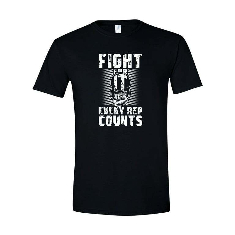 Feisty and Fabulous Mens Weightlifting Shirt, Fight for It, Gift for Him,  Black, Medium