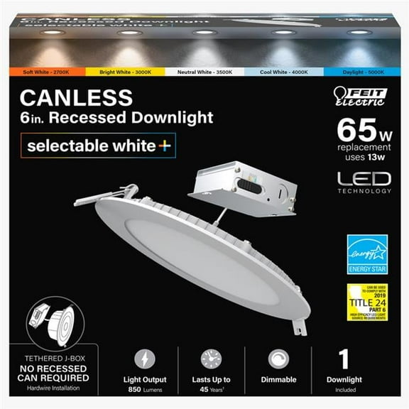 Feit  6-inch 13W LED Recessed Downlight - White