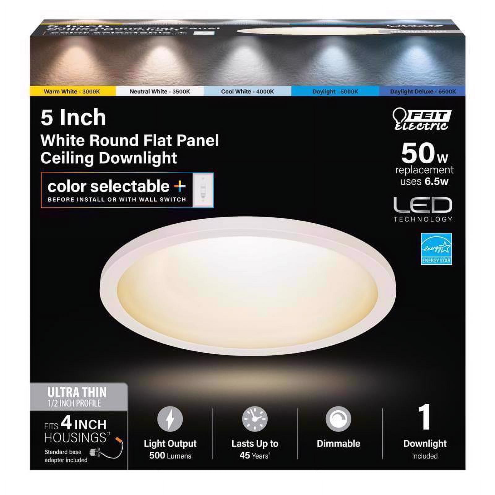 5-Inch White Aluminum LED Recessed Ceiling Downlight