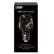 Feit Electric 1.0W Soft White Fairy LED Light Bulb Mini Cylinder, E26 Med. Base, Clear, Non-Dimmable