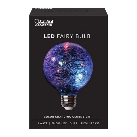 Feit Electric 1 watt Multi Color Crackle Fairy G25 LED Bulb, 60 Lumens
