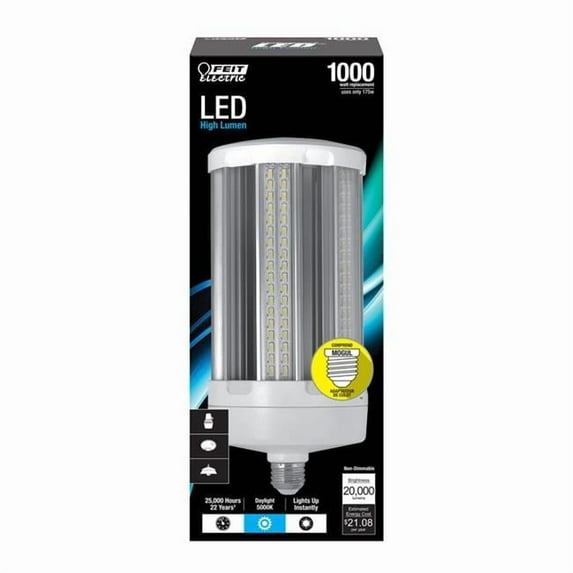 Feit Electric 1000 watt Equivalence Cylinder E26 Medium LED Bulb, Natural Light