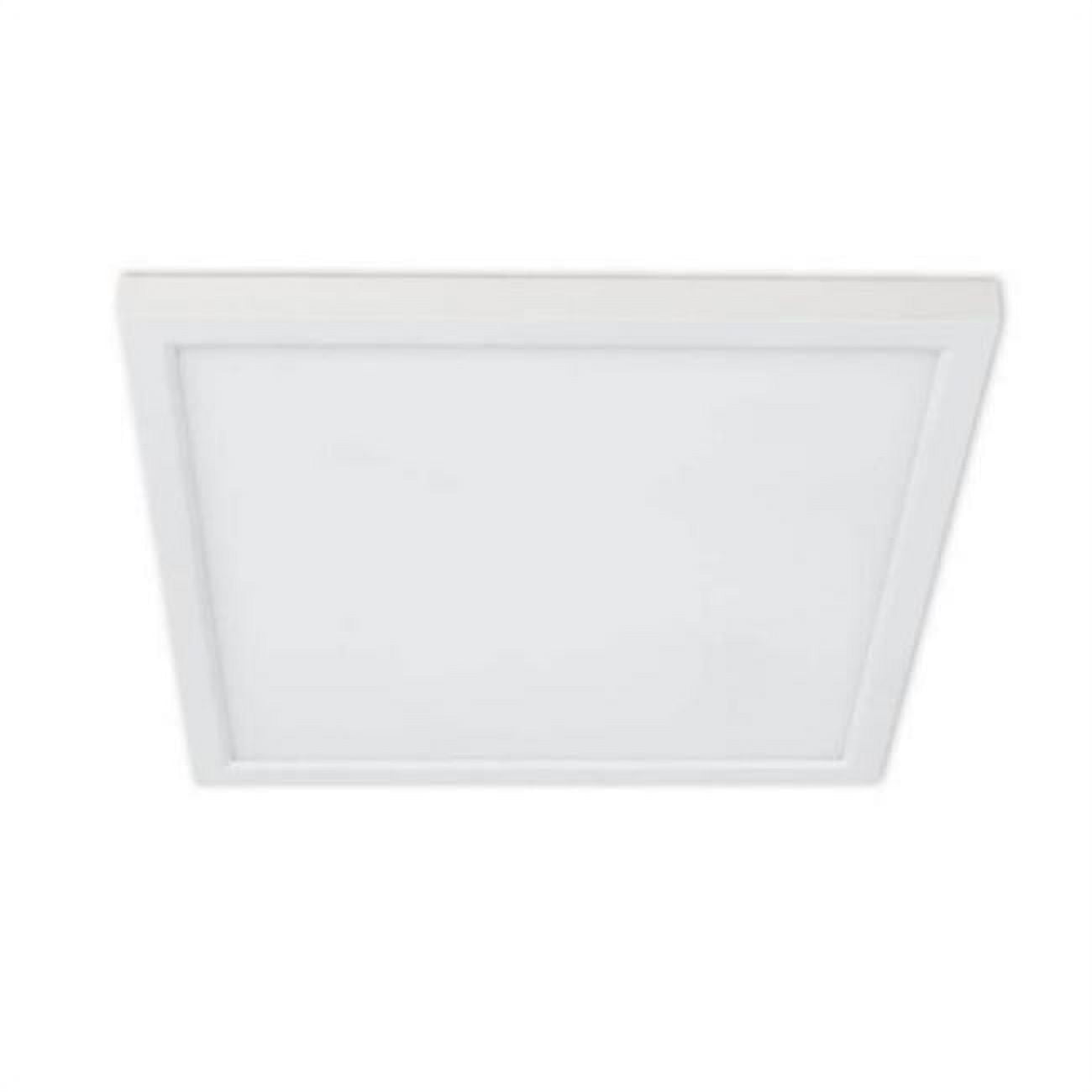 White Aluminum 7.5" Square Flat Panel LED Light