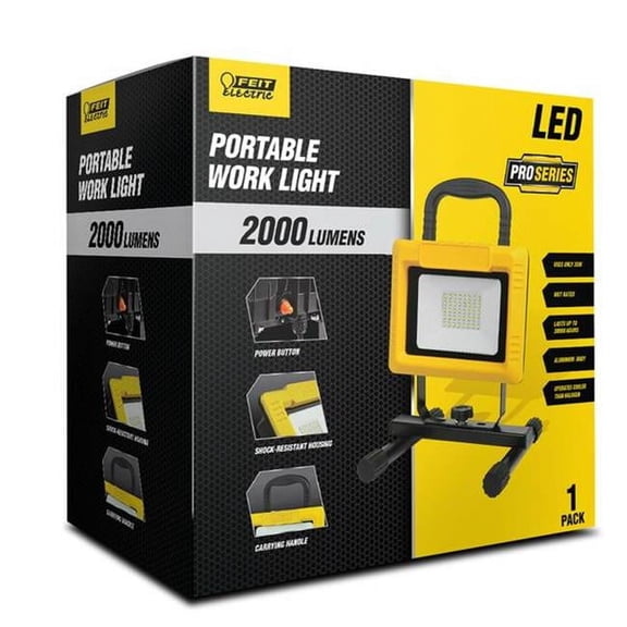Feit Electric LED Corded Work Light WORK6000XLPLUG - 2000 Lumens - Indoor Use