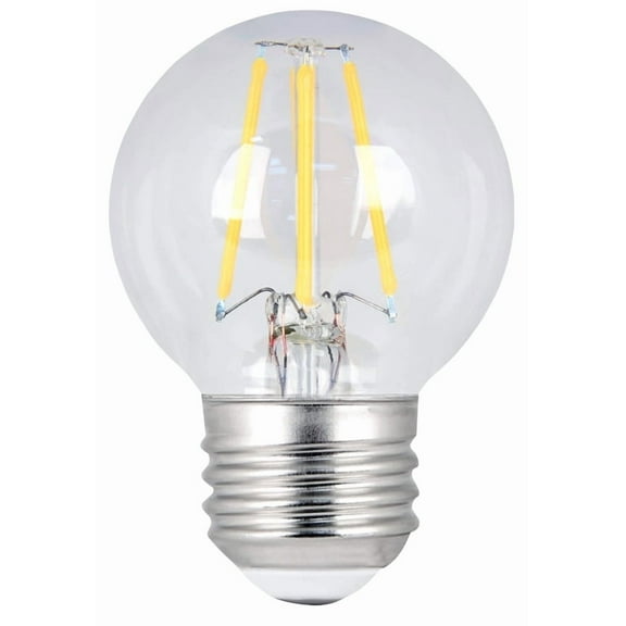Feit Electric BPGM40/927CA/FIL LED Bulb, Globe, G16.5 Lamp, 40 W Equivalent, E26 Lamp Base, Dimmable, Clear