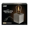 thumbnail image 1 of Feit Electric 3.5" inch Industrial Cube Cement Matte Gray Table Lamp Base - No Bulb Included, 1 of 8