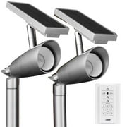Feit OneSync Landscape Nickel Solar LED Spotlight Starter Kit, 2 Spotlights plus Remote