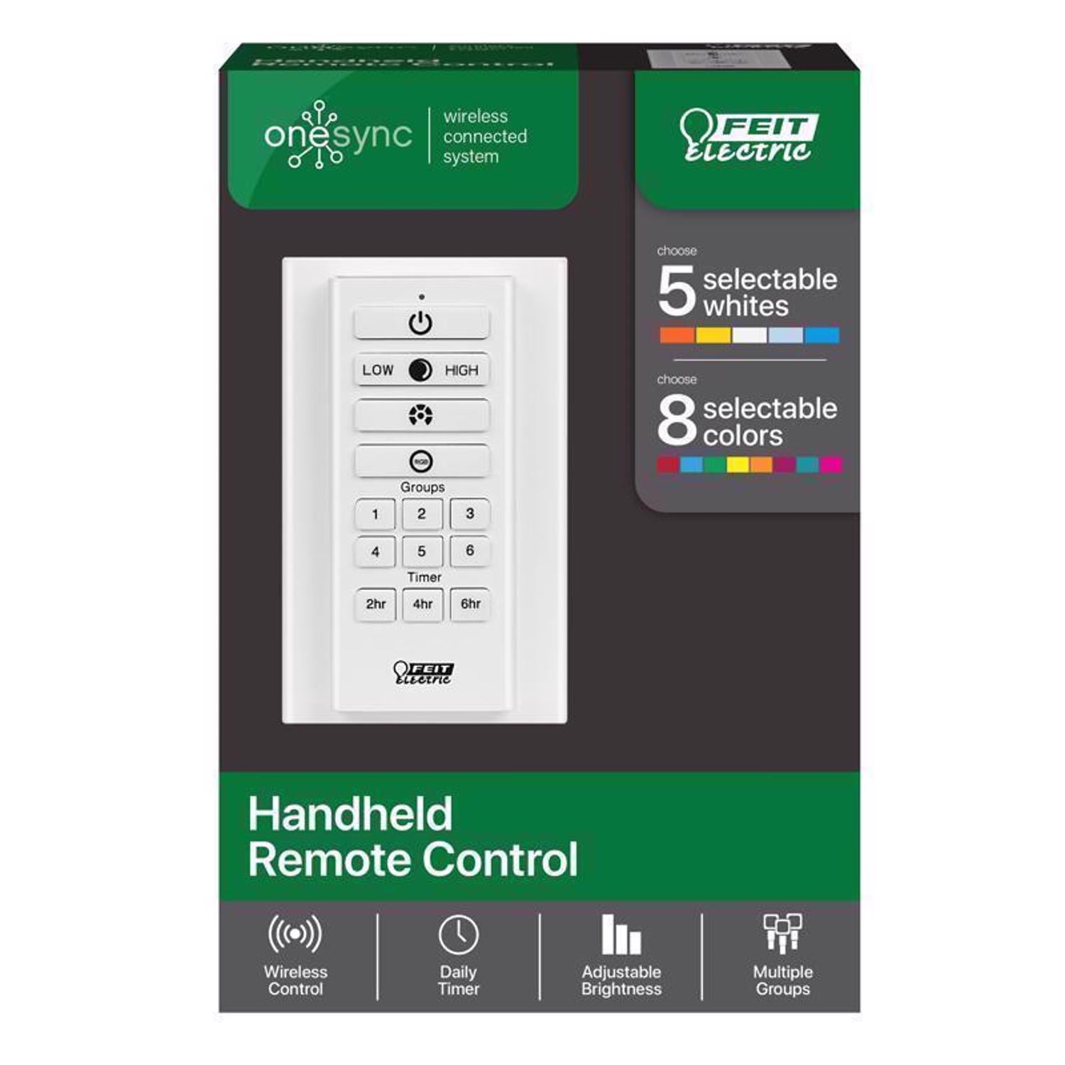 Feit White Wireless Handheld Remote Control