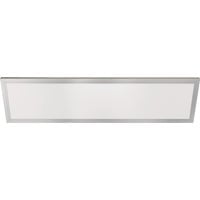 Brushed Nickel 1x4 ft Dimmable LED Flat Panel Light Fixture