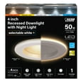 thumbnail image 1 of Feit Electric 4" White Gimbal Trim 5 CCT Recessed LED with Night Light Mode, 1 of 12