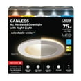 thumbnail image 1 of Feit Electric 4" White Tethered J-Box Selectable White (5CCT) LED Downlight with Night Light Mode, 1 of 12