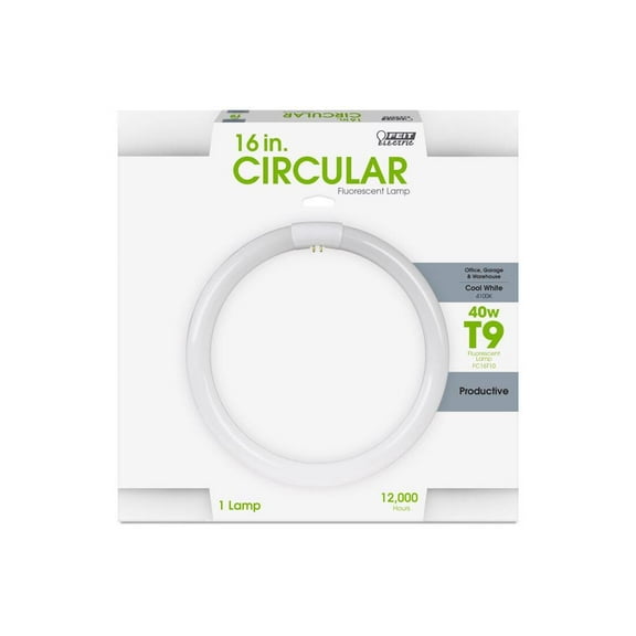 Feit Electric 40 W T9 16 in. L Fluorescent Bulb Cool White Circular 4100 K 1 pk