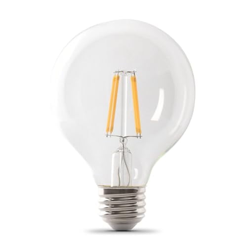 Feit Electric 40-Watt Equivalent G25 Dimmable Filament CEC LED ENERGY STAR 90+ CRI Clear Glass Light Bulb, Daylight (3-P