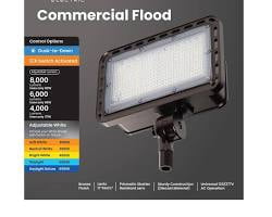 Feit Electric 4000/6000/8000 Lumen Select Integrated LED Selectable 5CCT Bronze Dusk to Dawn Commercial Ground/Wall Flood Light