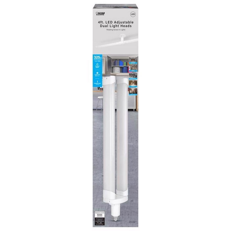Feit Electric 40W 325W Equiv 5000 Lumen Daylight 4ft Adjustable Panel Garage LED Light E26