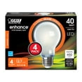 thumbnail image 1 of Feit Electric 5 Watt (40 W Equivalent) Enhance Soft White LED Bulbs, A19, E26, Dimmable (4 Pack), 1 of 8