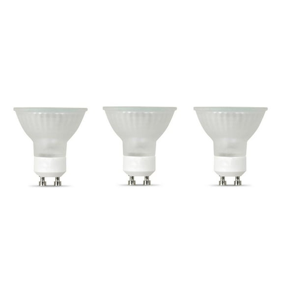 Feit Electric 50-Watt MR16 GU10 Bi-pin Base Dimmable Halogen Light Bulb 3-Pack